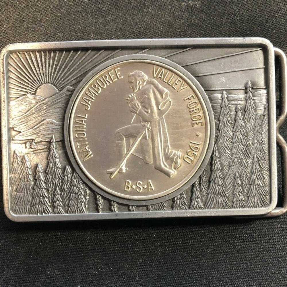 Boy Scouts of America Vintage Belt Buckle National Jamboree Valley Forge 1950